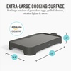 image:imageMartha Stewart 12 x 22 Electric Griddle XL Ceramic NonstickFlat Top Cooking Surface Adjustable Temperature Dial Drip Tray Dishwasher Safe 1500W Fast Even Heating Pancakes amp Eggs Linen CreamCaviar Gray